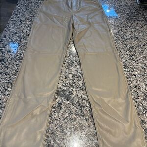 Express tan vegan leather pants